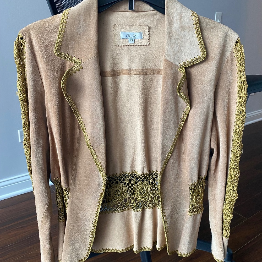 Cache Leather Jacket XS
